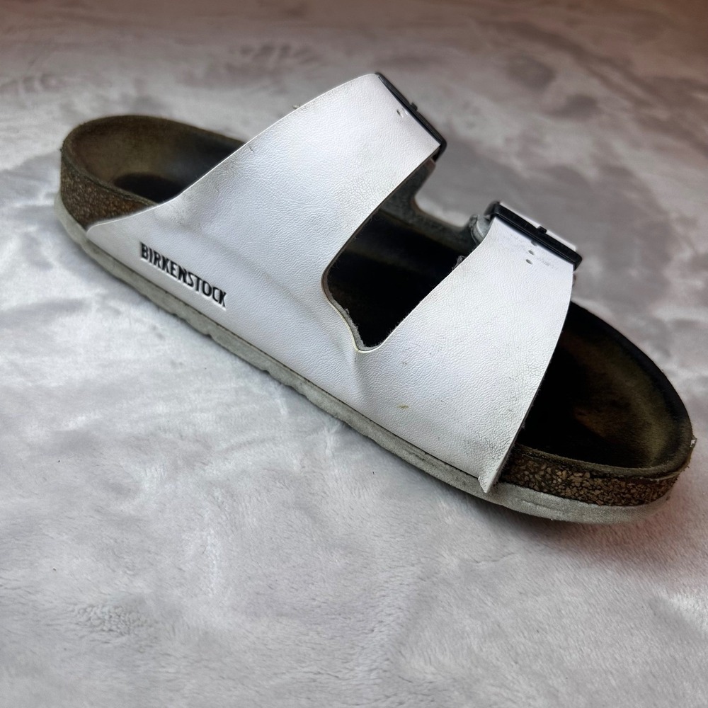 Birkenstock Arizona Sandals Womens 38 White Slides SINGLE LEFT ONLY AmputeE READ